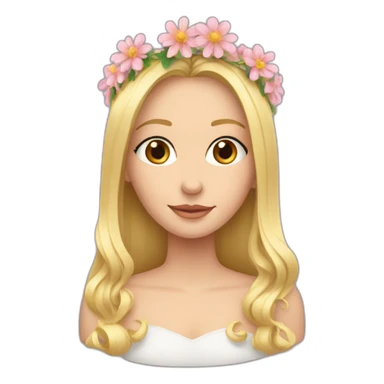 Fille blonde avec une couronne de fleur sticker