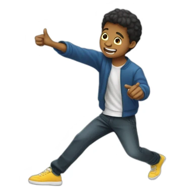 Garçon qui fait un dab sticker