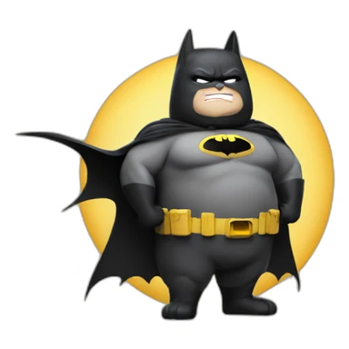 fat cat batman sticker