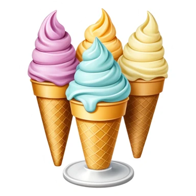 Italian gelato street food with gentle colors sticker