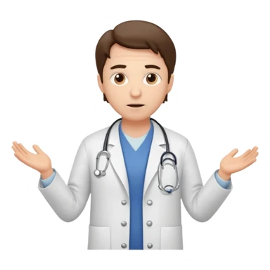 The doctor shrugging his shoulders sticker