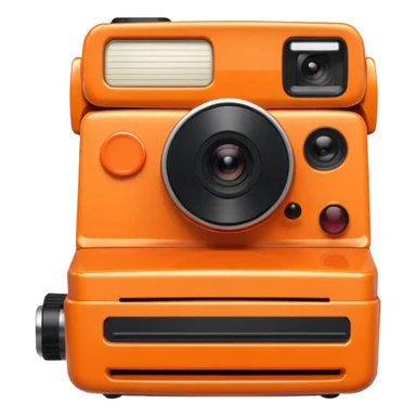 orange Instant Camera sticker