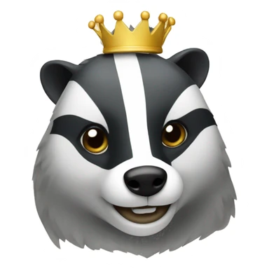 badger with crown sticker