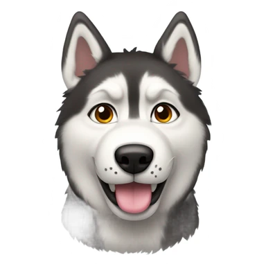 Husky with big belly sticker