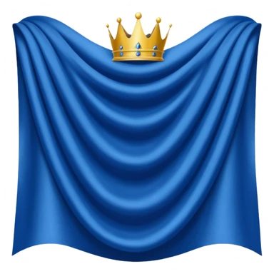 Wave Banner — blue cloth + white crest,Royal Banner. sticker