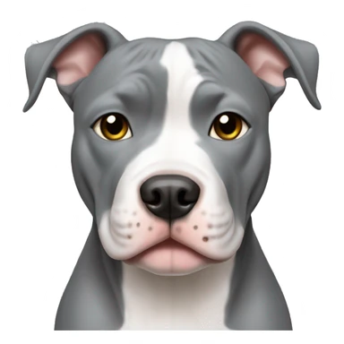 grey and white pitbull  sticker