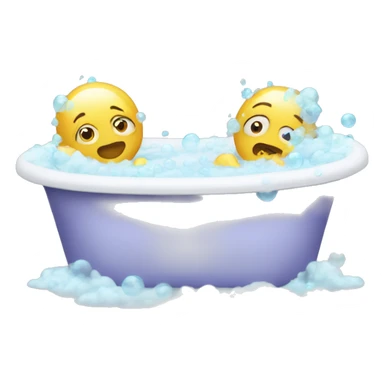 bath tub filled with bubbles sticker