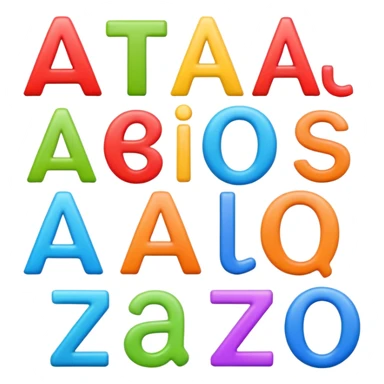A to z alhpabet sticker