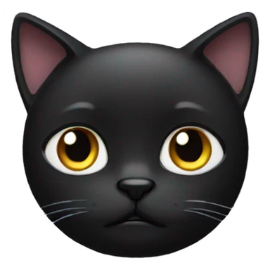 Black cat sad sticker
