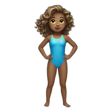 Girl maillot sticker
