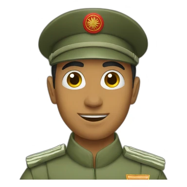 A Moroccan soldier salutes sticker