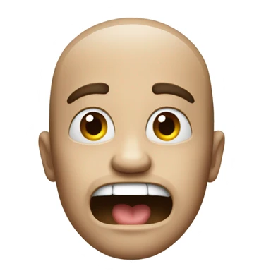 Emoji doing the rizz face sticker