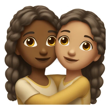 two girls loveing each other  sticker