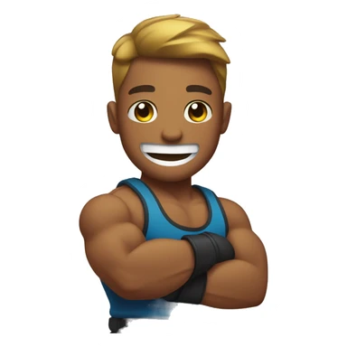 Biceps flex with smile  sticker