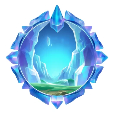 a portal to a secret rich world. sticker