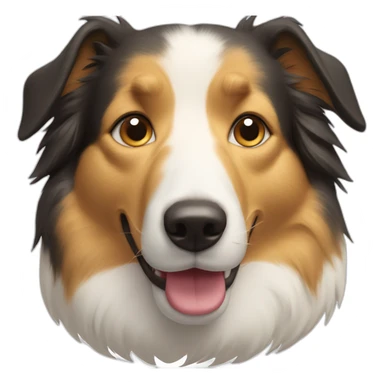 collie and shephard dog face sticker