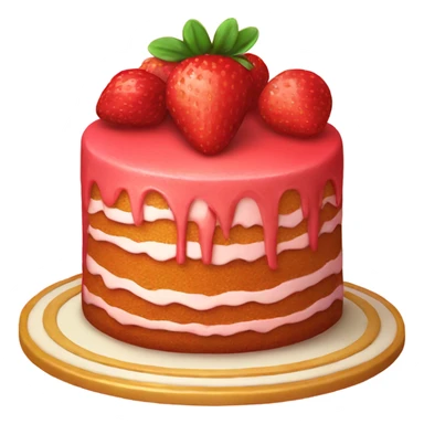 Strawberry cake sticker