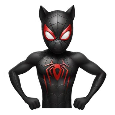 Black cat spiderman sticker