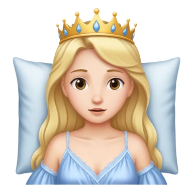 princess waking up from bed sticker