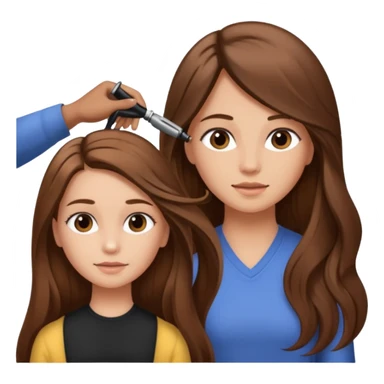 Girl getting hair done sticker