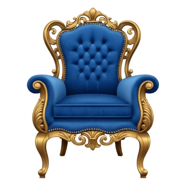 blue antique chair sticker