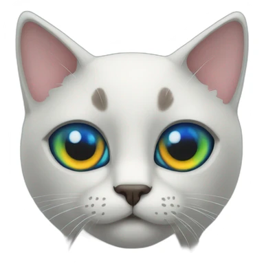 cat with kaleidoscope eyes sticker