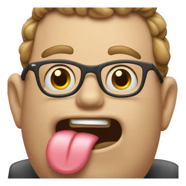 emoji shaking tongue  sticker