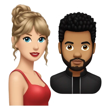 Taylor swift and the weeknd sticker