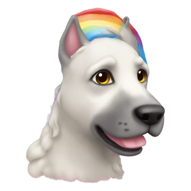 regenboog hartje sticker