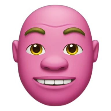 Shrek with pink skin sticker