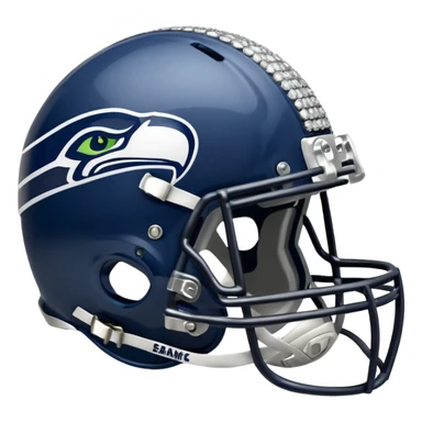 NFL Seahawks logo helmut with diamonds bling  sticker