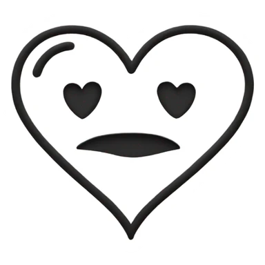 Heart outline sticker