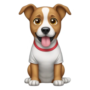 dog with t-shirt sticker