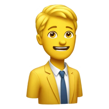 cautiously optimistic yellow head only sticker