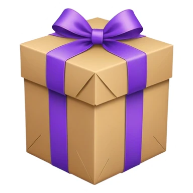 Package with purple ribbons  sticker