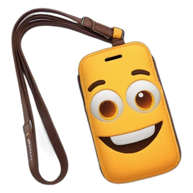 Phone strap on cell phone case sticker