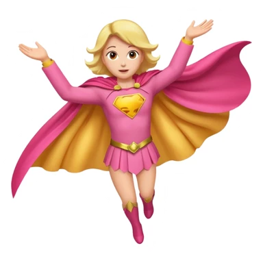 super peach, flying with cape sticker