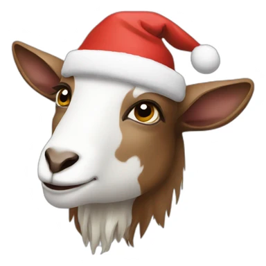 a christmas goat sticker