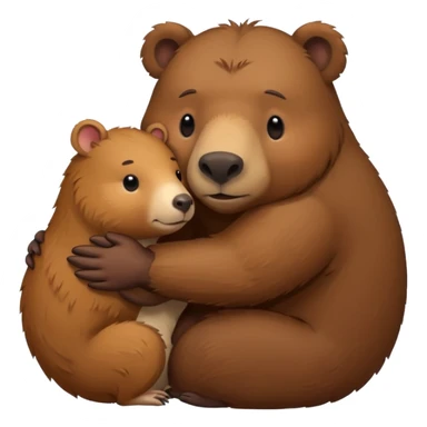 Oso con un capibara  sticker