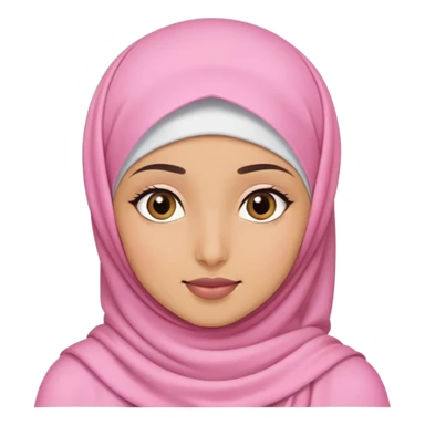 Hijabi girl wearing pink sticker