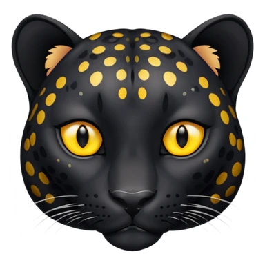 black leopard face sticker