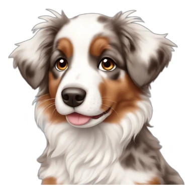 red merle aussie puppy sticker