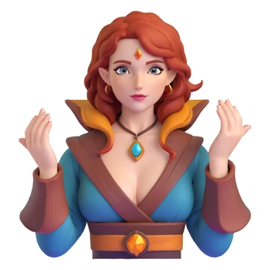 Triss Merigold sorceress with auburn hair sticker