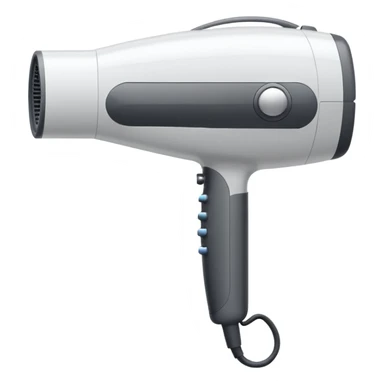 Blowdryer outline white sticker