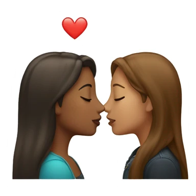 Two women kiss one is blnde the other has brown hair sticker