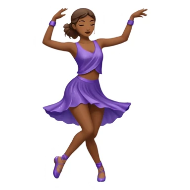 Brown silhouette female dancer in the rain sticker
