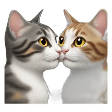 Two cats kissing sticker