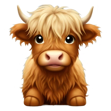 baby highland cow  sticker