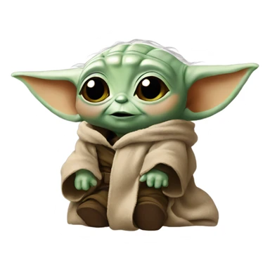 Baby yoda with Frodo  sticker