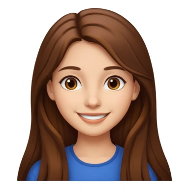 A girl. With long brown hair brown eyes tall beautiful  sticker